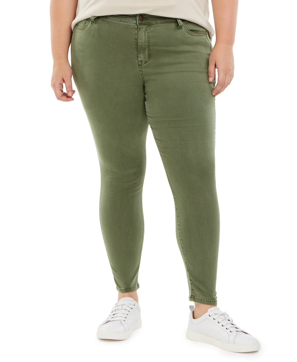 Celebrity Pink Women's Trendy Plus Size Skinny Ankle Jeans Green Size 22W