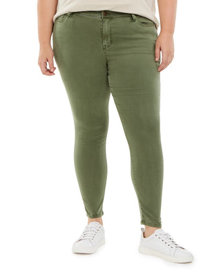 Celebrity Pink Women's Trendy Plus Size Skinny Ankle Jeans Green Size 22W