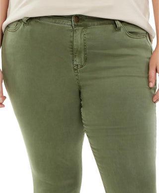 Celebrity Pink Women's Trendy Plus Size Skinny Ankle Jeans Dark Green Size 20W