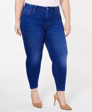 Celebrity Pink Women's Trendy Plus High Rise Skinny Ankle Jeans Blue Size Petite Small