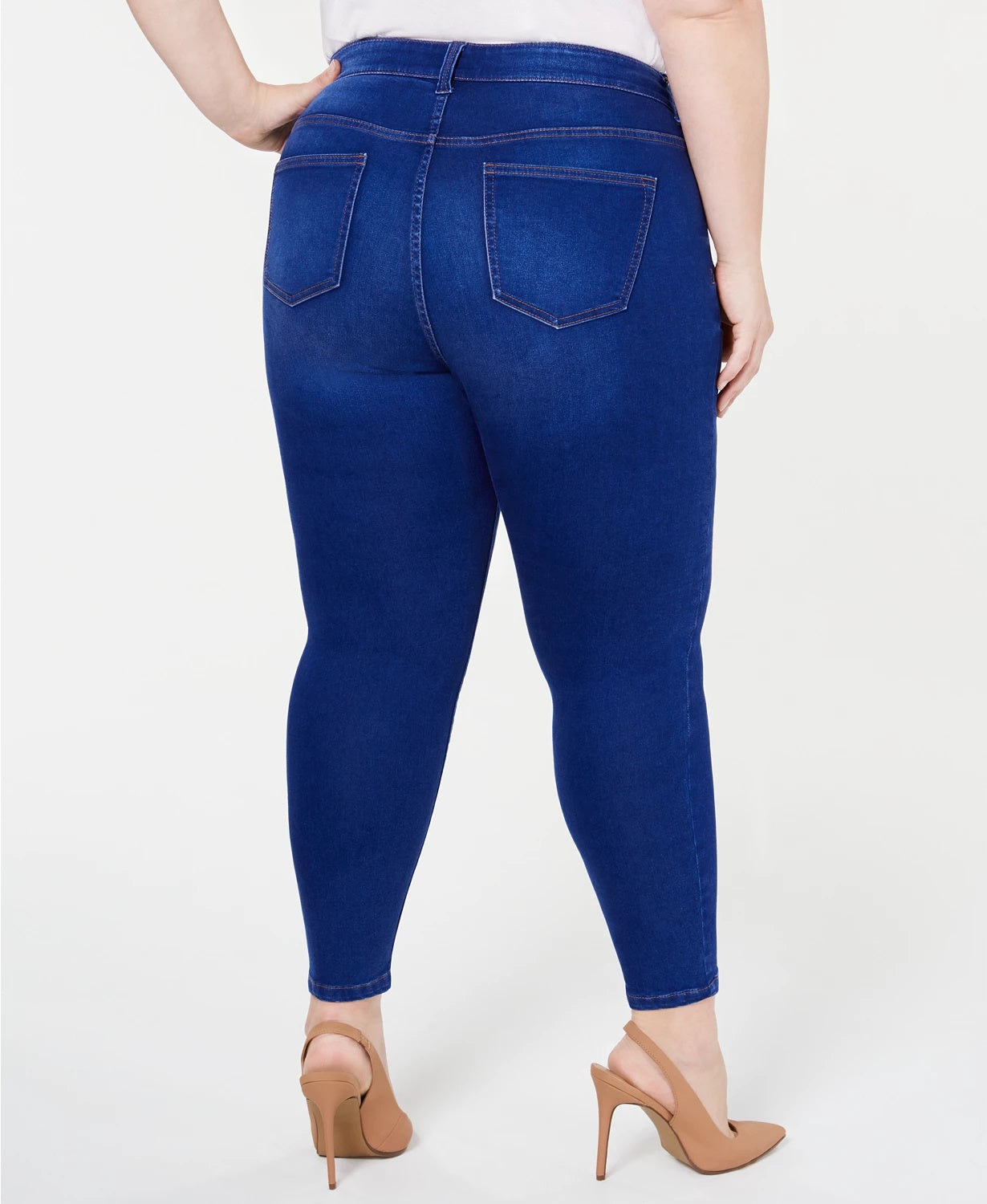 Celebrity Pink Women's Trendy Plus High Rise Skinny Ankle Jeans Blue Size Petite Small