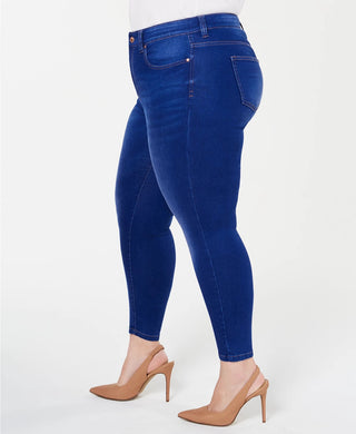 Celebrity Pink Women's Trendy Plus High Rise Skinny Ankle Jeans Blue Size Petite Small