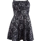 Speechless Juniors' Bonded-Lace Ruffle Hem Dress Silver Size 11