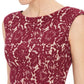 Donna Ricco Women's Ruffle Hem Lace Sheath Dress Red Size 10