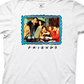 Ripple Junction Men's Friends Frame Graphic T-Shirt White Size Small