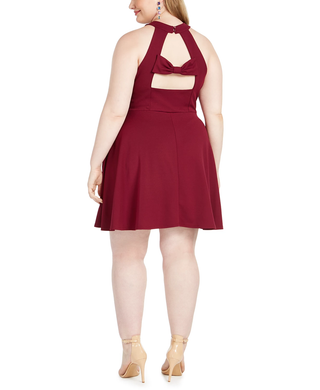 Speechless Women's Trendy Plus Size Bow-Back A-Line Dress Purple Size Square 18