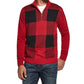 Weatherproof Vintage Men's Quarter Zip Buffalo Plaid Sweater Red Size Medium