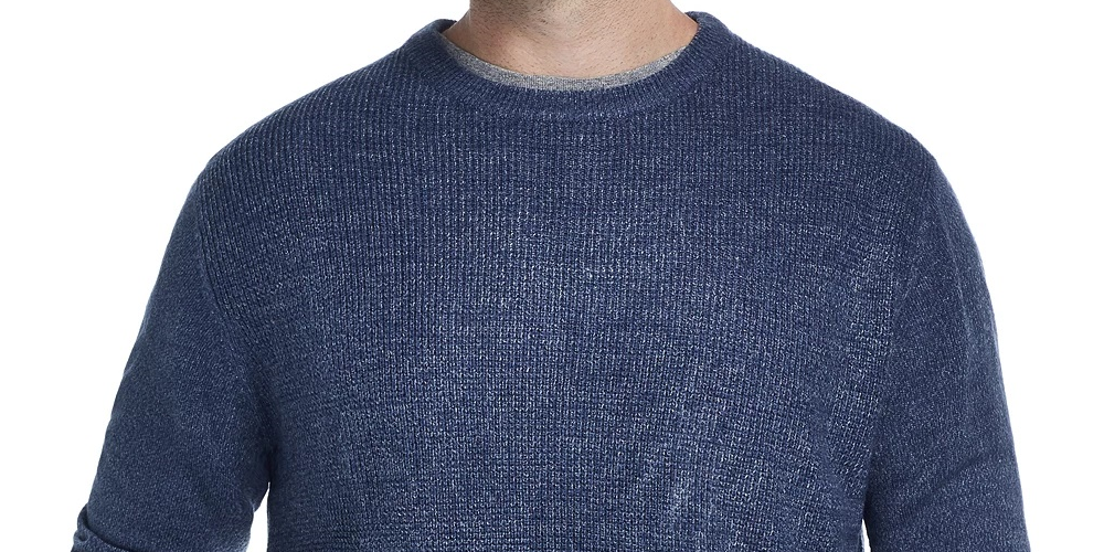 Weatherproof Vintage Men's Waffle Knit Sweater Blue Size 3X