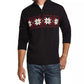 Weatherproof Vintage Men's Snowflake Quarter Zip Sweater Black Size Large