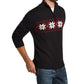 Weatherproof Vintage Men's Snowflake Quarter Zip Sweater Black Size Large