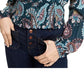 Gypsies & Moondust Juniors' Shine Smocked Top Navy Size Small