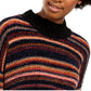 Hippie Rose Junior's Chenille Mock Neck Sweater Beige Size Large