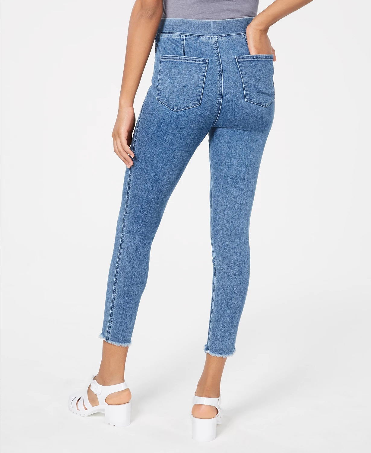 Rewash Junior's Frayed Jeggings Blue Size 7