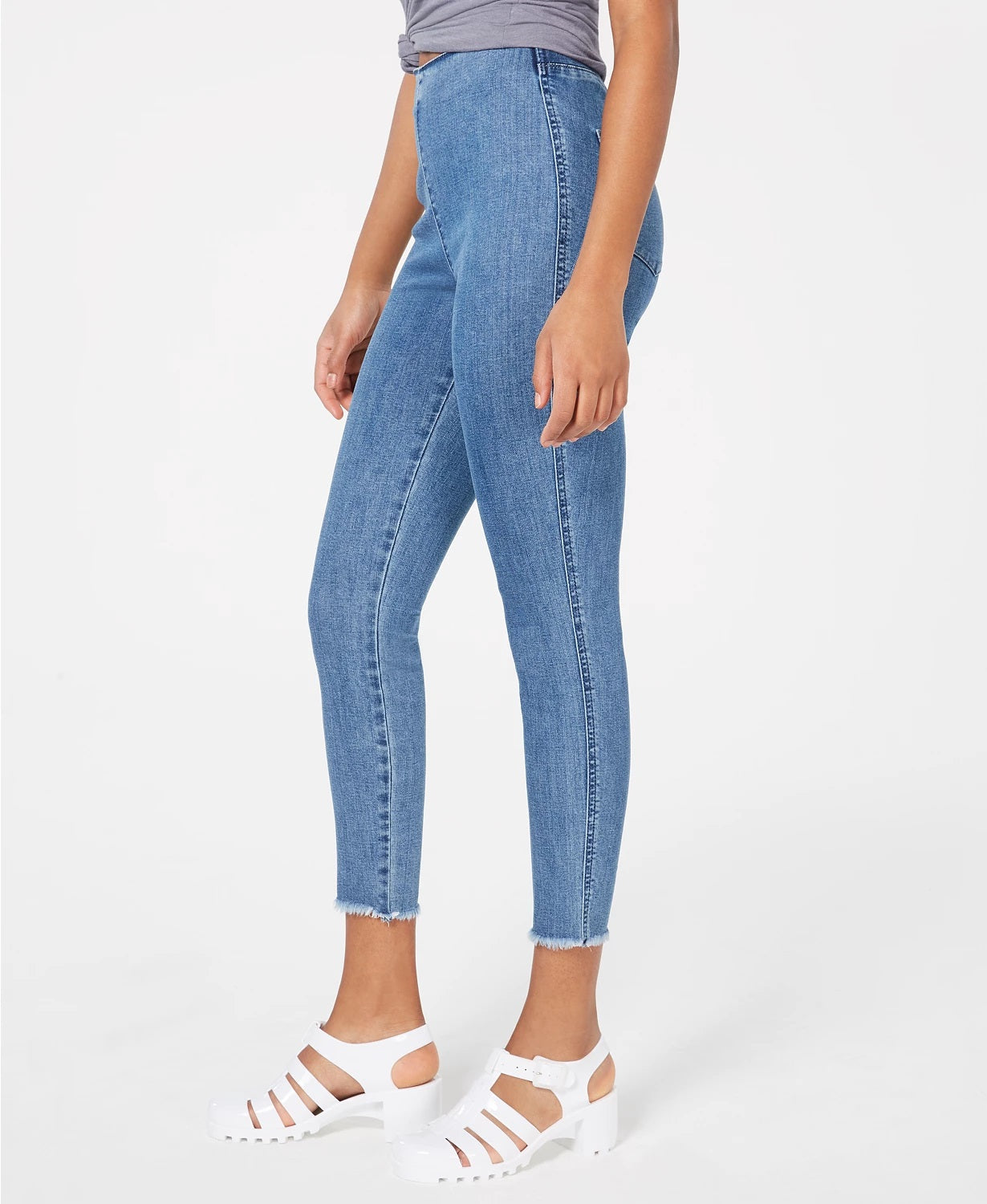 Rewash Junior's Frayed Jeggings Blue Size 7