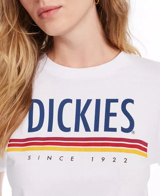 Dickies Women's Cotton Logo T-Shirt White Size Large