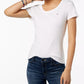Tommy Hilfiger Women's Cotton Scoop Neck T-Shirt White Size Large