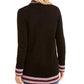 Tommy Hilfiger Women's Cable Knit Varsity Cardigan  Black Size XX-Large