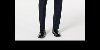 Calvin Klein Men's X Slim Fit Stretch Navy Plaid Suit Separate Pants Navy Size 40X32