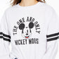 Modern Lux Junior's Disney Mickey Cotton Top White Size Large