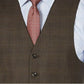 Michael Kors Men's Classic-Fit Airsoft Stretch Suit Vest Brown Size Large