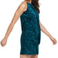 Kensie Women's Velvet Print Dress Blue Size 14