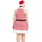 Planet Gold Women's Trendy Plus Size Striped Fit & Flare Dress & Santa Hat Red Size 2X