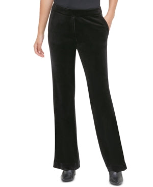 Calvin Klein Women's Velvet Pants Black Size 8