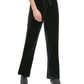 Calvin Klein Women's Velvet Wide-Leg Pull-On Pants Black Size Extra Large