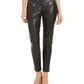 Michael Kors Women's Faux-Leather Moto Leggings Black Size Medium
