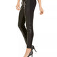 Michael Kors Women's Faux-Leather Moto Leggings Black Size Medium
