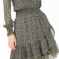 Michael Kors Wome's Floral-Print Faux-Wrap Dress Regular & Petite Black Size Small