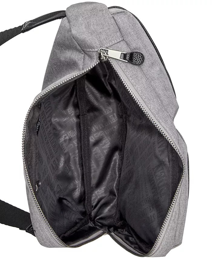 Steve Madden Men's Double-Pocket Waist Bag Gray Size Regular