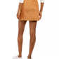 Love Fire Juniors' Faux-Suede Zipper Mini Skirt Brown Size X-Large