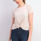 Love Fire Juniors' Metallic Twist-Front Top Pink Size Extra Large