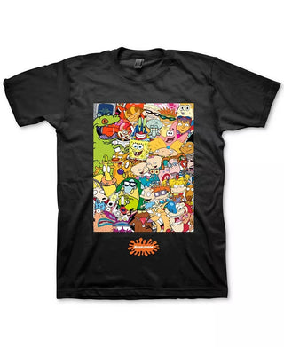 Freeze 24-7 Men's Nickelodeon Group Graphic T-Shirt Black Size Large