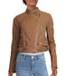 Free People Women's Fenix Faux Leather Moto Jacket Brown Size Extra Small