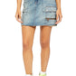 Free People Women's Avenue Denim Miniskirt Blue Size SQUARE 24