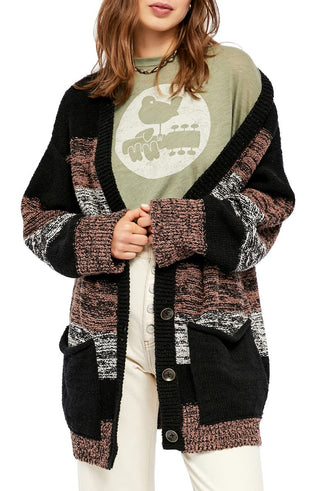 Free People Women's Southport Beach Cardigan Size Charcoal Size Small