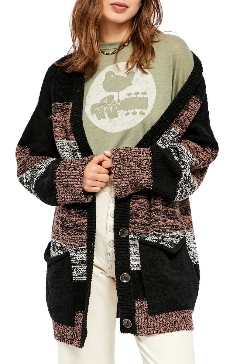 Free People Women's Southport Beach Cardigan Size Charcoal Size Small