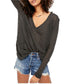Free People Women's Ocean Air Hacci Pullover Black Size Large