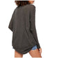 Free People Women's Ocean Air Hacci Pullover Black Size Large