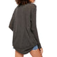 Free People Women's Ocean Air Hacci Pullover Black Size X-Small