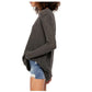 Free People Women's Ocean Air Hacci Pullover Black Size X-Small