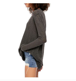 Free People Women's Ocean Air Hacci Pullover Black Size X-Small