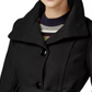 Madden Girl Junior's Belted Skirted Coat Black Size Large
