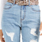 Dollhouse Juniors' Ripped Skinny Jeans With Belt  Blue Size 9
