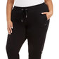 Calvin Klein Performance Women's Plus Size Active Fleece Jogger Pants Black Size 3X