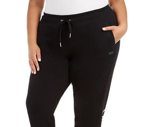 Calvin Klein Performance Women's Plus Size Active Fleece Jogger Pants Black Size 3X