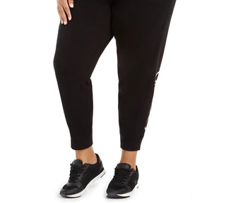 Calvin Klein Performance Women's Plus Size Active Fleece Jogger Pants Black Size 3X