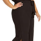Monteau Women's Trendy Plus Size Scalloped Jumpsuit Black Size 1X